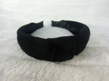 Serre-tête turban noir rétro original coiffure pin-up