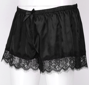 shorty-boxer-noir-satin-dentelle-retro-4