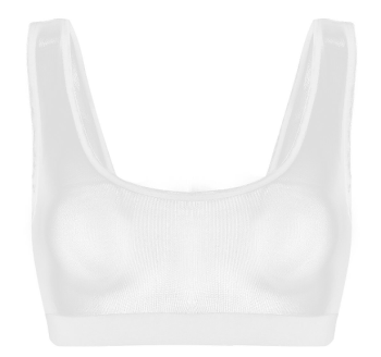 Soutien-gorge brassière mesh transparent blanc