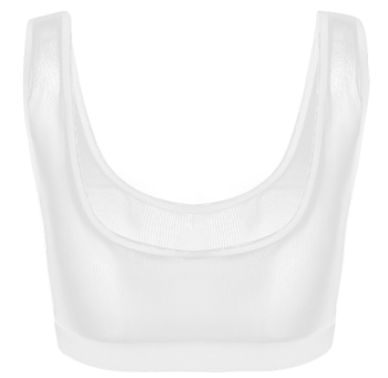 Soutien-gorge brassière mesh transparent blanc