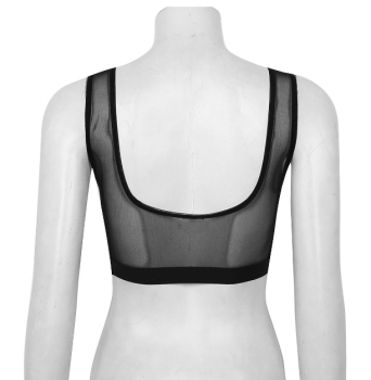 Soutien-gorge brassière mesh transparent noir