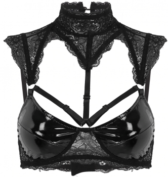 soutien-gorge-sexy-noir-vinyle-encolure-dentelle-6