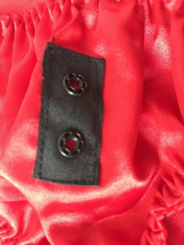 String rouge satin gros noeud molletonné amovible