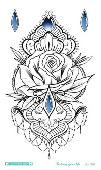 Tatouages temporaires originaux lotus estampes