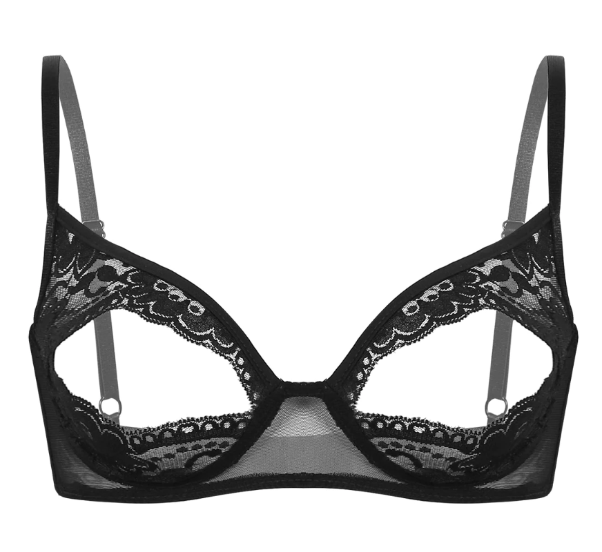 Soutien-gorge Dentelle Pour Homme - Transparent, Réglable, Tailles S à XL