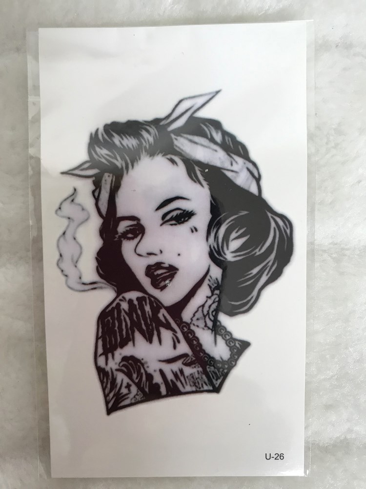 Tatouage temporaire Marilyn Monroe bad girl tatouée